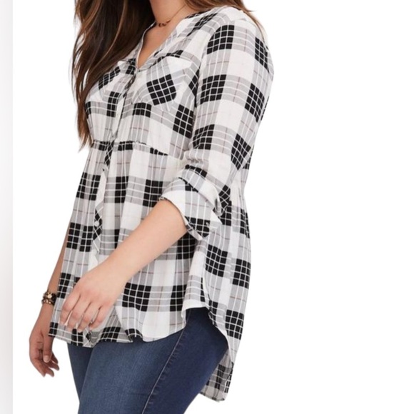 torrid Tops - Torrid Babydoll Button Front Tunic